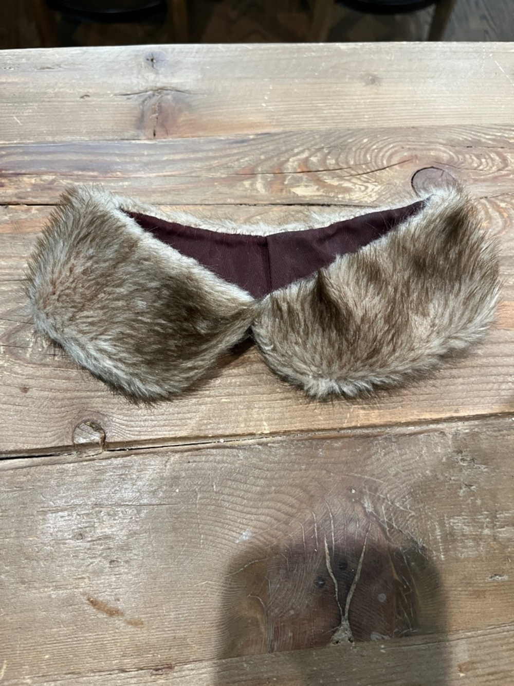 Vintage brown Fur boatneck - removable collar